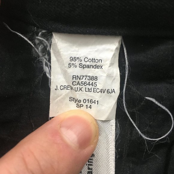 Madewell Womens 2 Black Reade Cotton Blend Flat Front Skinny Low Rise Pants - Picture 8 of 9